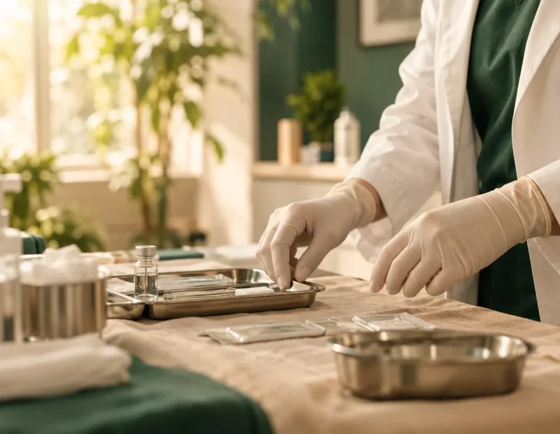Preparazione della terapia infusionale in ambulatorio a Brescia